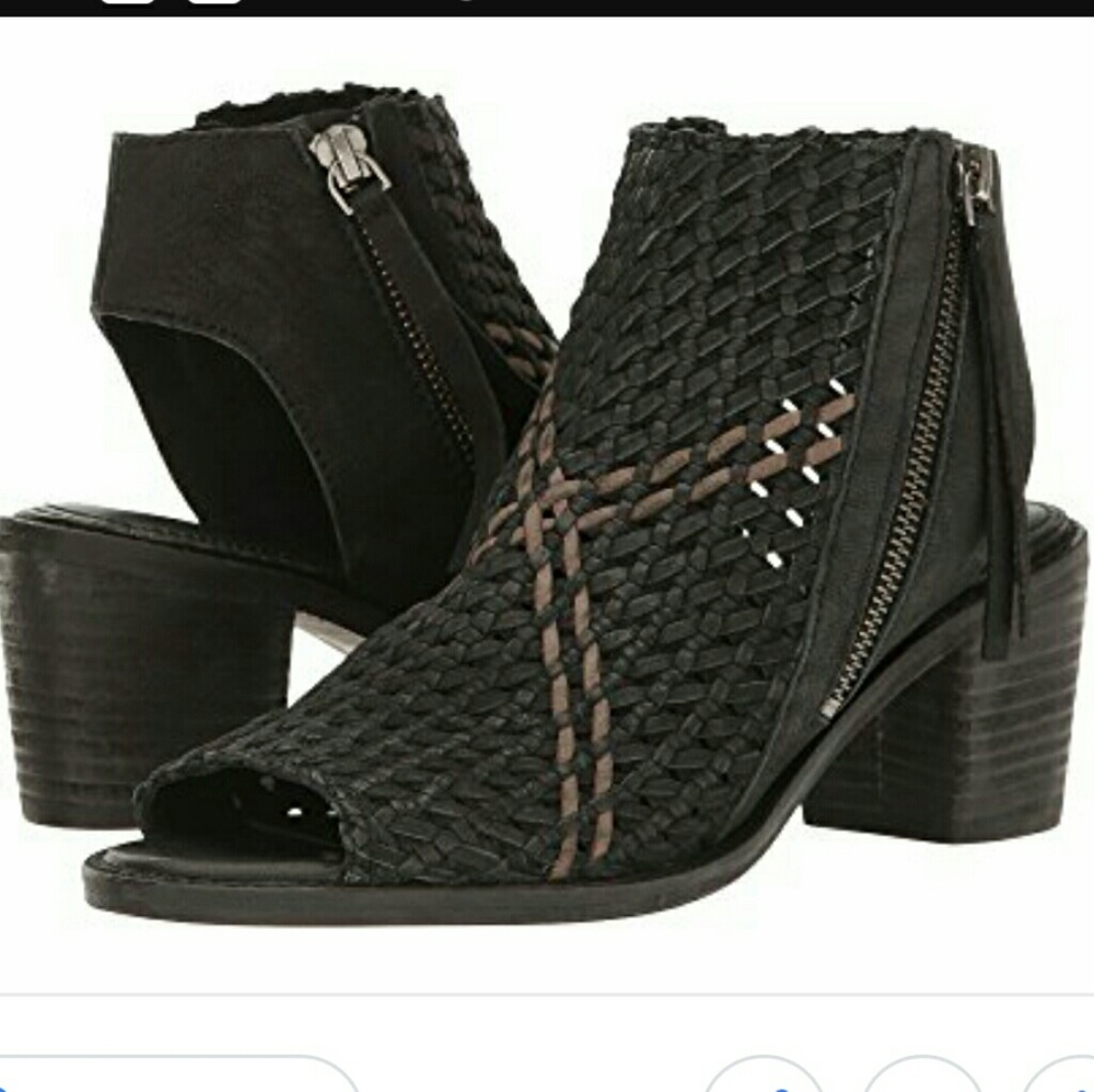 New Sam Edelman Open Toe Leather Booties - Picture 5 of 8